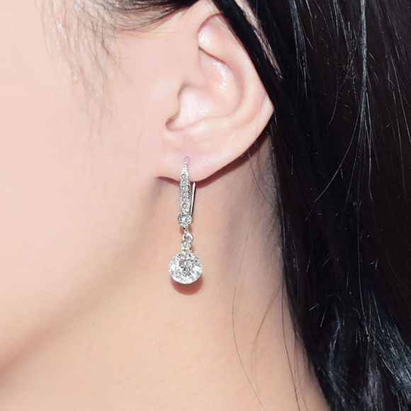 Pierced Diamond Earrings - Picture 2 of 5